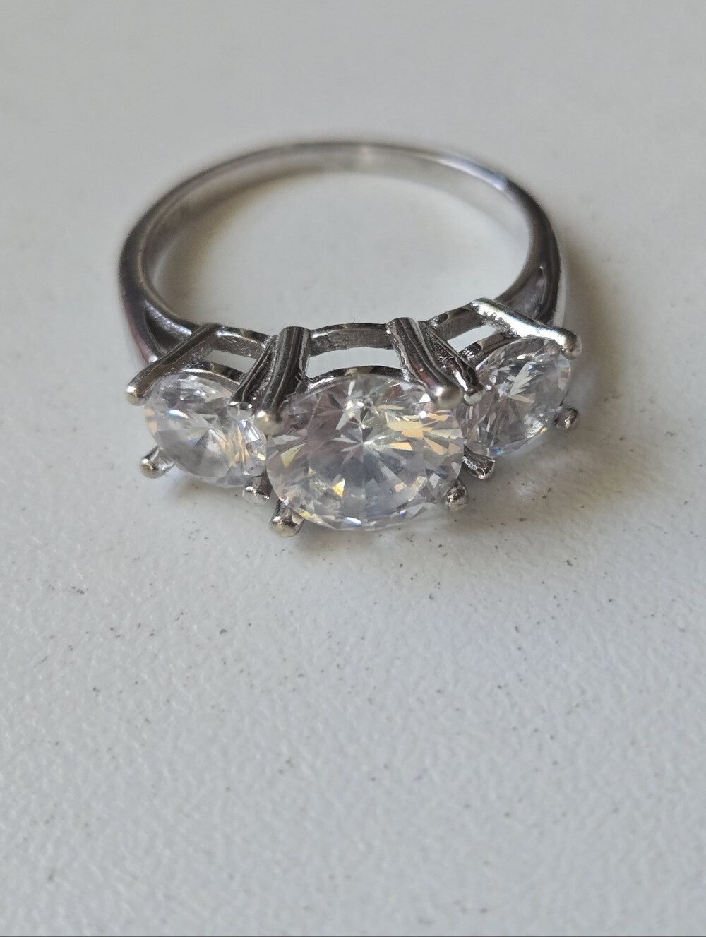 Sterling Past Present Future Ring